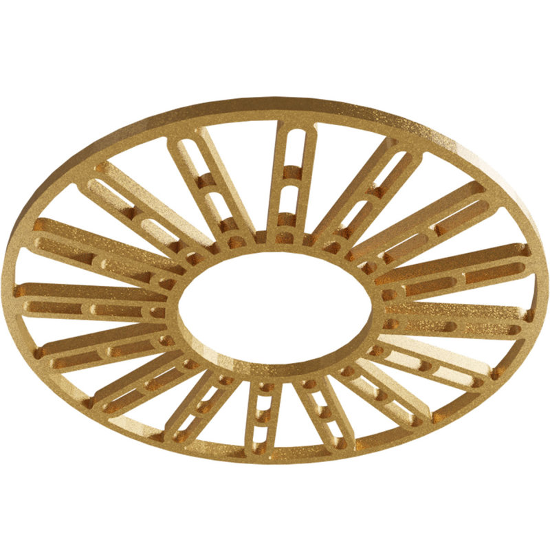 Médaillon de plafond en PVC de qualité architecturale Hale, H 16 po x l 16 po x P 0,5 po, Or