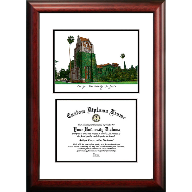NCAA Scholar Diploma Picture Frame, San Jose State Spartans, 17cm H x 21cm W x 2cm D