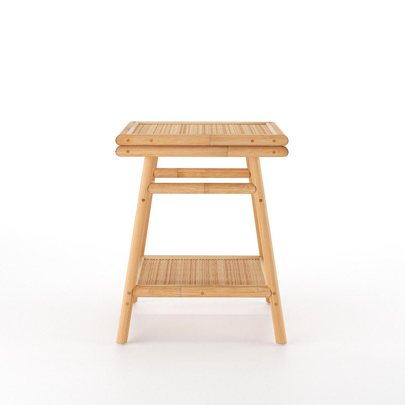 Amdad Tray Top 4 Legs End Table with Storage