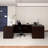 U-Shaped Executive Desk With File Cabinets-2120233464