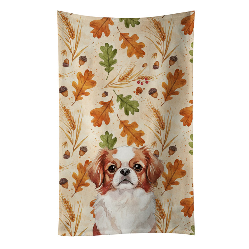 Serviette de cuisine rouge et blanche, Red and White Japanese Chin