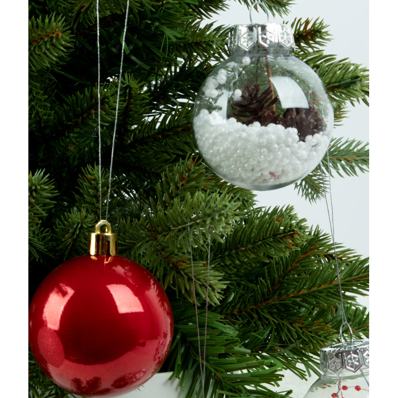 Ensemble de 30 boules incassables 30 pièces, Rouge / blanc