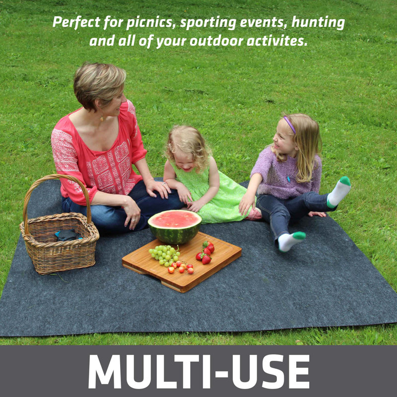 Camping Tent Carpet Mat Footprint, Liner, Waterproof Backing Blocks Moisture, Compact And Portable, 88" x 100"