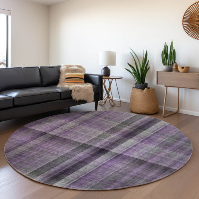 Premium Machine Washable Cerrito AMF548 Purple Rug