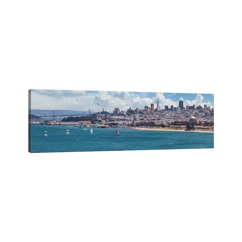 San Francisco Skyline by Melanie Viola - Wrapped Canvas Panoramic Print, 30.48 cm H x 91.44 cm W x 1.91 cm D