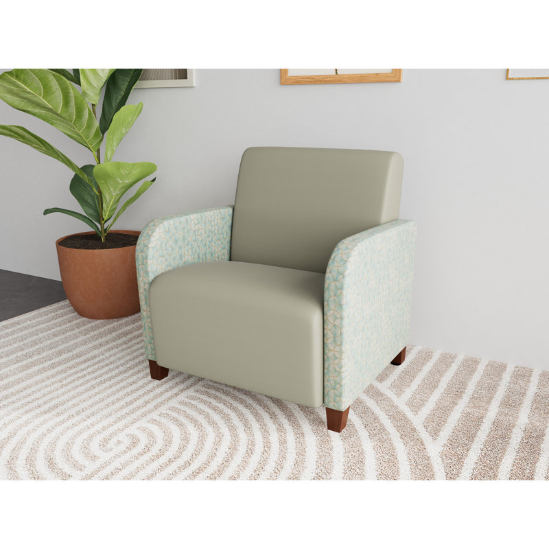 Fauteuil d'invité surdimensionné Siena, Walnut, Tour de guet Sentry / mousse kaléidoscope