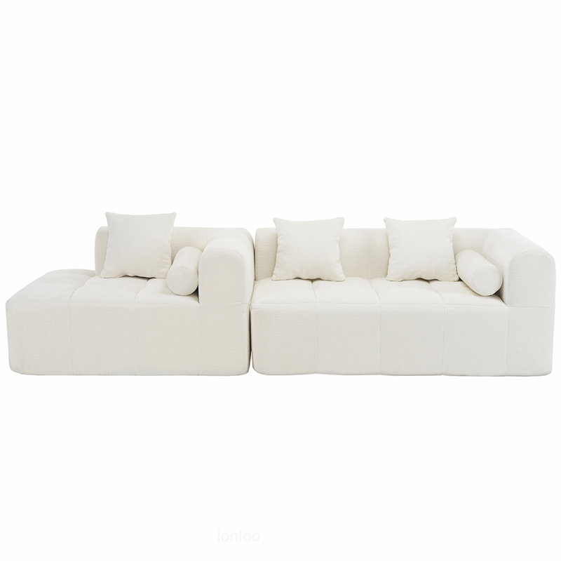 Canapé modulaire 101,2 po, Beige
