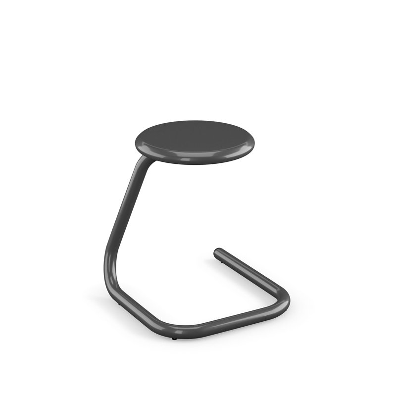 Tabouret en métal 18 po Paperclip70, Noir lustré