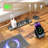 Heavy Duty L-Shaped Home Office Computer Desk with 2.4cm Thick Desktop and LED Lights-1308049905-1299497437