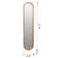 Miroir mural 9,5 "x 47,2" avec cadre ovale allongé