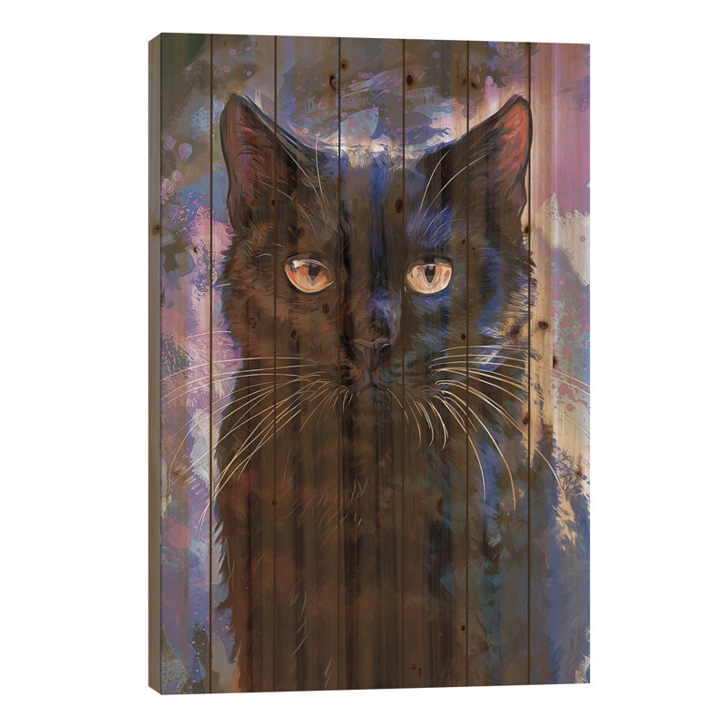 " Black Cat " by Louise Goalby, 26" H x 18" W x 1.5" D