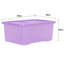 Wham Sparkle 45L Plastic Storage Boxes Pack of 10 Tint Lavender