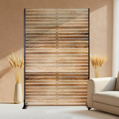 Metal Privacy Screen Panel – Freestanding with Stand Christmas Background Wall, Perfect for Trash Cans, AC Units, Patio Divider, Balcony, Yard and Outdoor Privacy Screens for Deck
