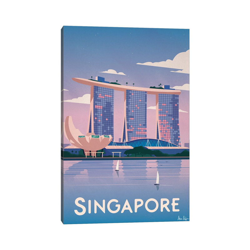 Singapore - Wrapped Canvas Print, 20.32 cm H x 30.48 cm W