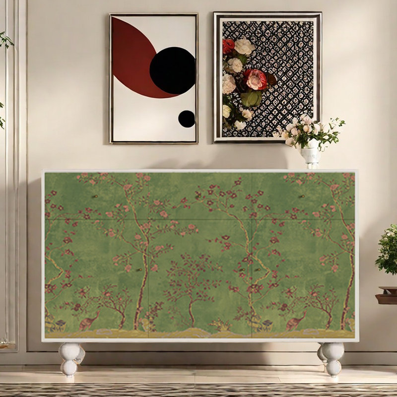 Buffet moderne Modern, White/Green