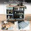 Îlot de cuisine avec bureau pliable et rangement de tiroir-537182804