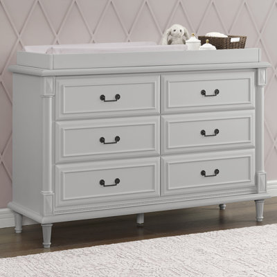 Simmons Kids Juliette 6 Drawer Dresser With Changing Top And Interlocking Drawers - Fully Assembled by Simmons Kids