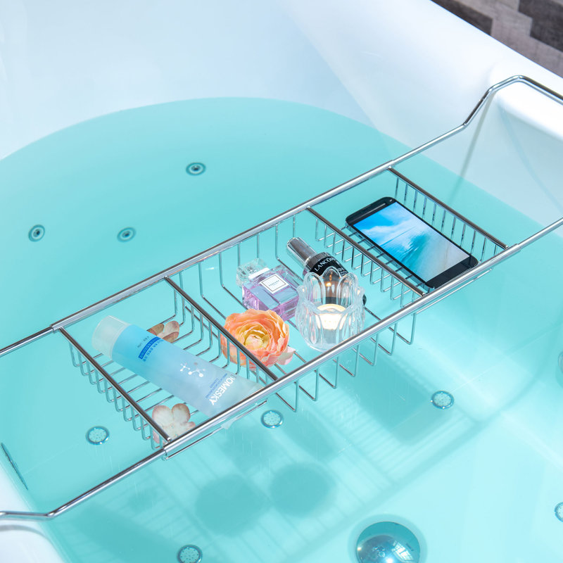 Plateau pour accessoires de salle de bain en acier inoxydable, Chrome