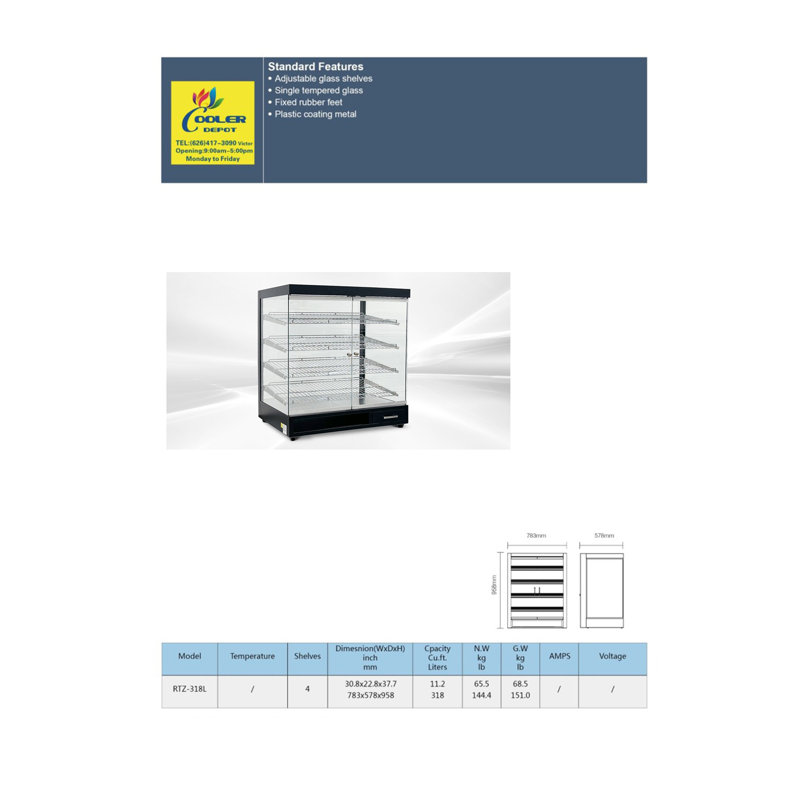Cooler Depot 11.2 Cubic Feet Merchandising Refrigerator