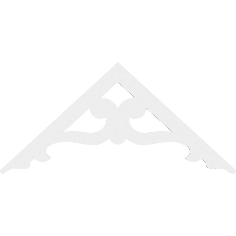 Brontes Signature Urethane Gable Pediment, Primed Tan, 33"H x 72"W, 11/12