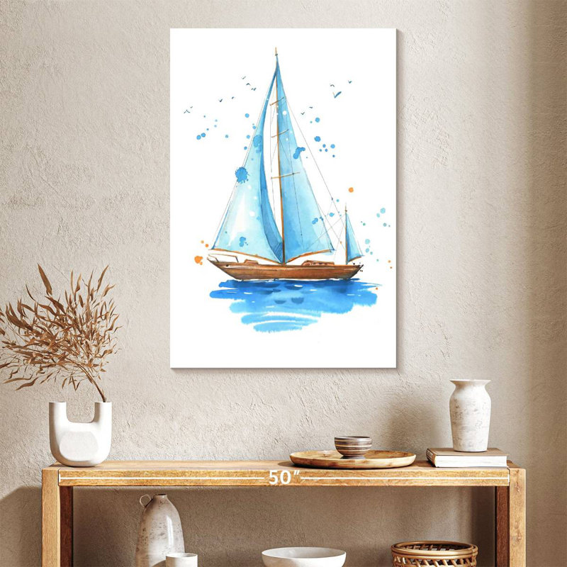Mehar Sailboat Water Splash, 24" H x 16" W