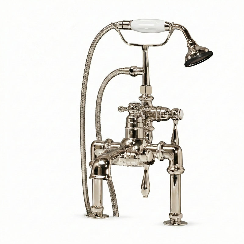 Thermostatic Deck Mount Tub Faucet by Strom Living, Polished Nickel