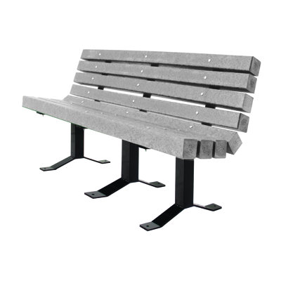 Banc de parc en plastique recyclé Witherspo