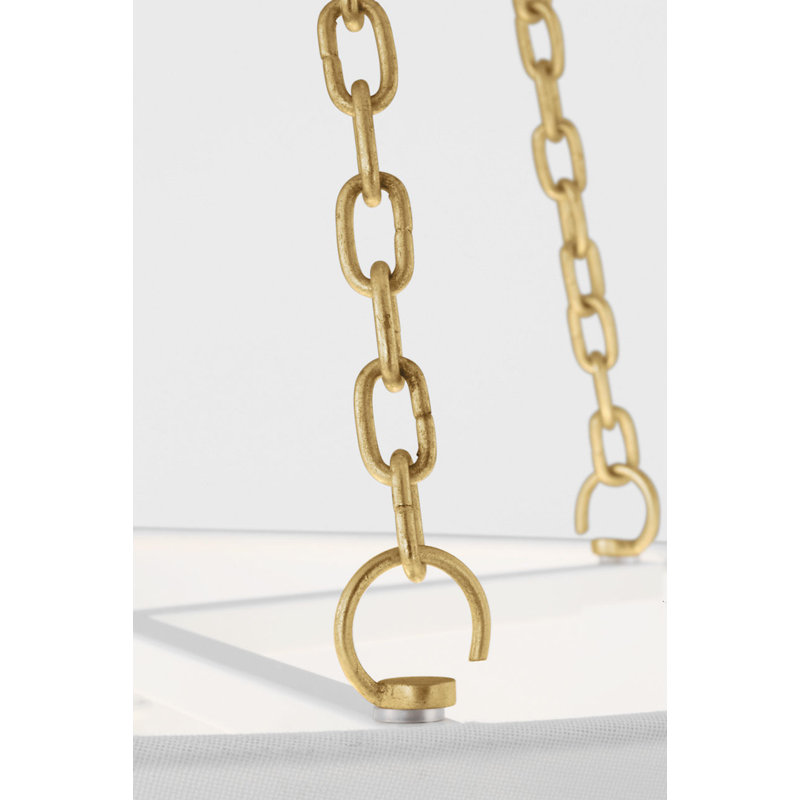 Herve Hanging Shade, 40.13" H x 18" W x 18" D, Burnished Brass