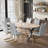 Rectangle Pedestal Dining Set-470387549-470387543