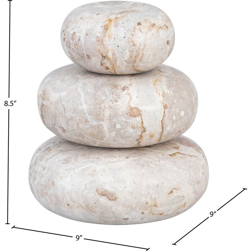 Pumpkin Marble Decorative Object, Beige