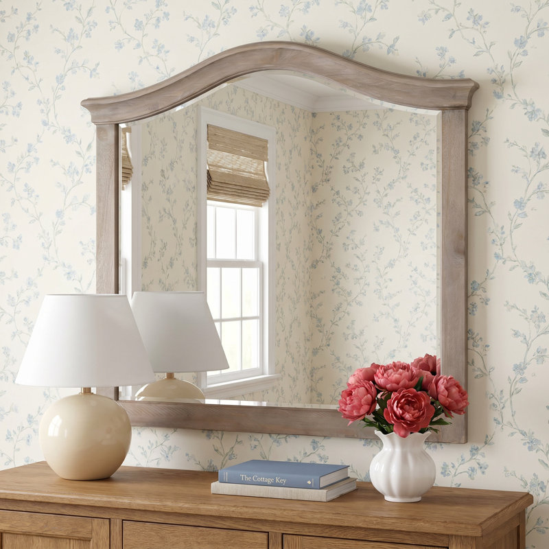Ballwin Solid Wood Scalloped Mirror