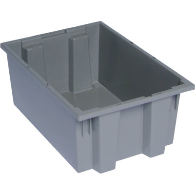 Stack and Nest Tote, heavy duty, 1.20 cu. ft. capacity, polypropylene, (priced per each, 6 each per carton), case of 6