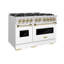 ZLINE Autograph 48" Classic Double Oven Dual Fuel Range w/ Champagne Bronze Accents-813394993-832285182