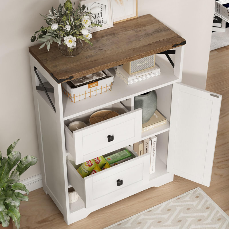 Farmhouse Storage Cabinet, White