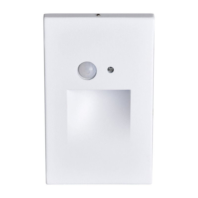  Hardwired White Motion Sensing Vertical Led Stair Light With Motion And Photocell Sensor