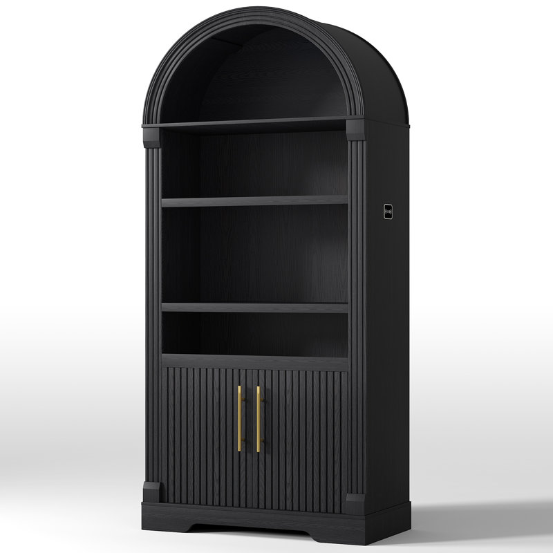 180cm H Freestanding Arch Wine Cabinets with Wine Glass Holder and Wine Rack, Bar Liquor Cabinets with Led Light & Motion Sensor