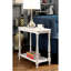 Table d'appoint pour canapé avec tablette ouverte