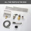 2 Handle Deck Waterfall Faucet with Diverter-104735845