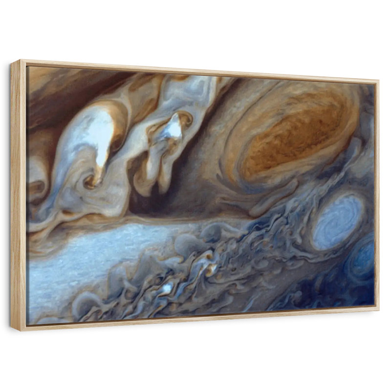 Formation du nuage de Jupiter, Cadre flottant en bois naturel, 40 po x 27 po