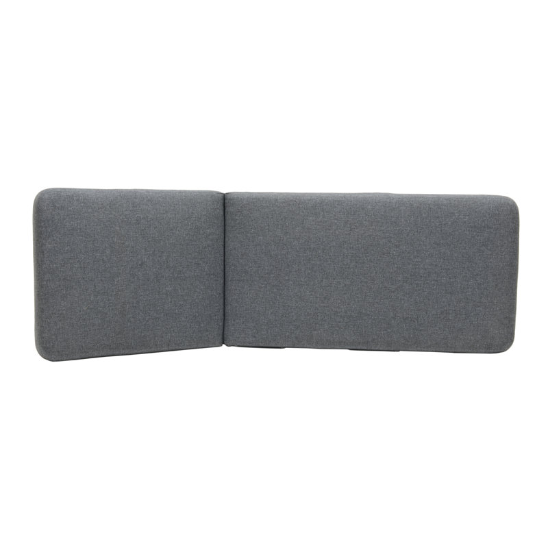 Lifestylegarden Moorea Aluminum 2Pc Outdoor Patio Dark Gray Lounge Set