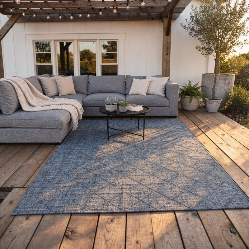 Tapis intérieur / extérieur rectangulaire Tuftonboro, Rectangle 7 pi 8 po x 10 pi 8 po