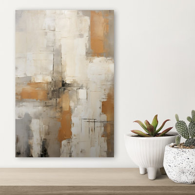 Neutral Niche 4 Abstract Contemporary Elegant Wall Art Print