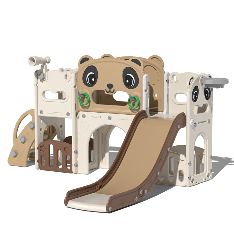 Ensemble de jeu de glissade et de grimpeur 9-en-1 pour tout-petits pour enfants, aire de jeu multifonctionnelle pour les tout-petits