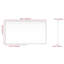Miroir de salle de bain rectangulaire surdimensionné de 60 po x 36 po avec cadre en noyer