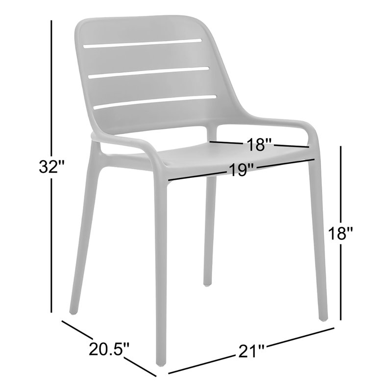 Jasper Outdoor Stacking Chair (Set of 4) - Army Green, Army Green