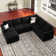 U Shaped Sofa Set Large Velvet Chenille Pullout Sofa Bed Modular Sectional Couch With Storage Ottoman