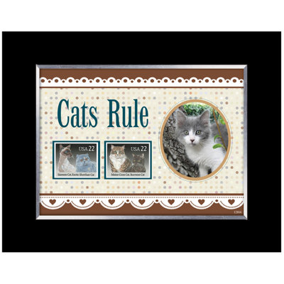 Black Wood Matte Picture Frame with Mat
