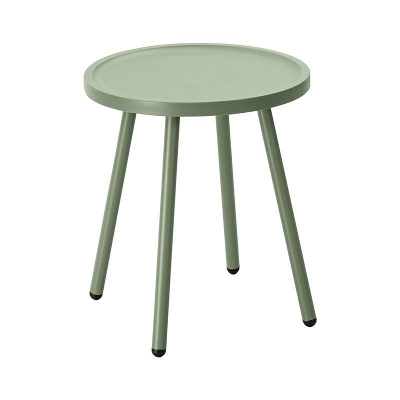Patio Table Living Room Side Table, Round Accent Table Small Side Table Nightstand, Green