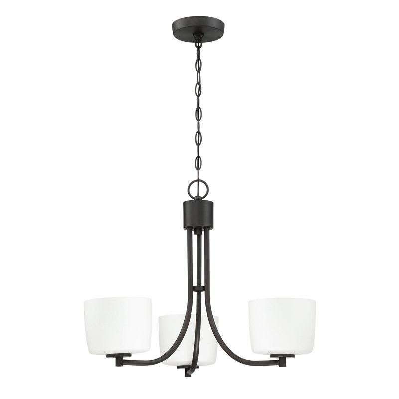 3 - Light Wagon Wheel Chandelier, Aged Bronze Brushed