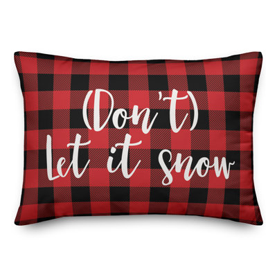  Coussin «Don't Let It Snow in Buffalo Check»